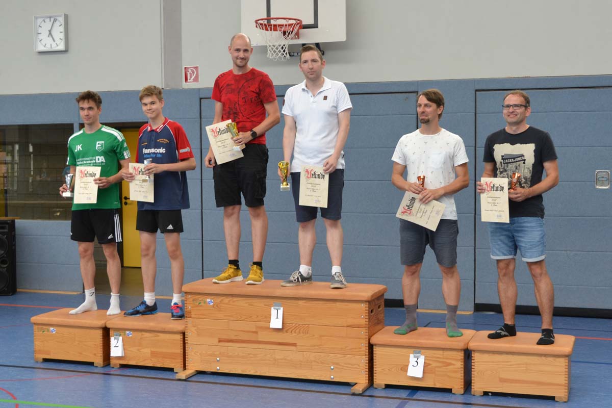 Sieger des Herrendoppel C - Flechtinger Schlosspokalturnier 2022 - Platzierungen - Badminton Flechtingen